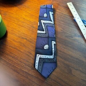 Vintage Handpainted Robert Daskal 100% Silk Tie Signed Olympia Zernovaya